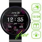 Midnight Flower Free Watchface