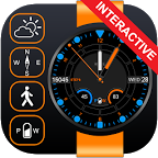 Orange Step Watch Face