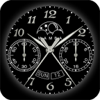 Analog Chronograph Watch Face