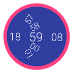 Digital Round Watch Face