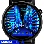 Watch Face Neon City Wallpaper