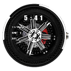 Spinning Car Wheel Watch Face