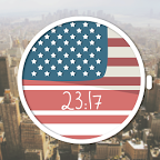 America USA Flag Watch Face