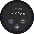 Blue Lazers Watchface Android