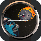 Watch Face with Asteroids