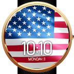 Animated USA Flag Watch Face